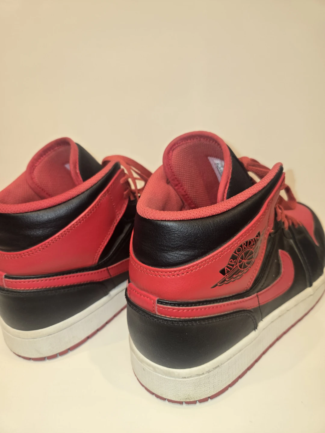 Air Jordan 1 Mid Black/Red US 9 Shoe - photo 2