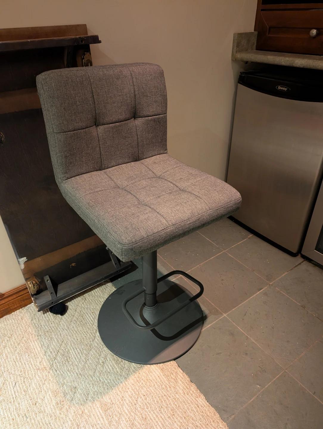 Grey Adjustable Height Bar Stool x 2 - photo 2