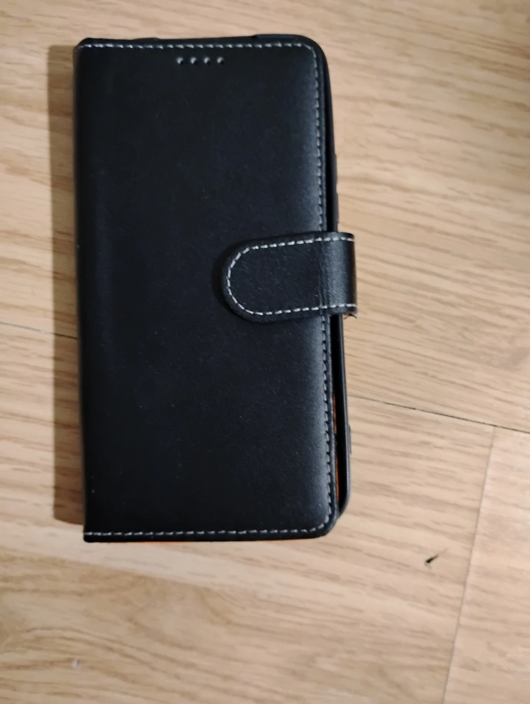 Black Wallet Flip Phone Case with Card Slots