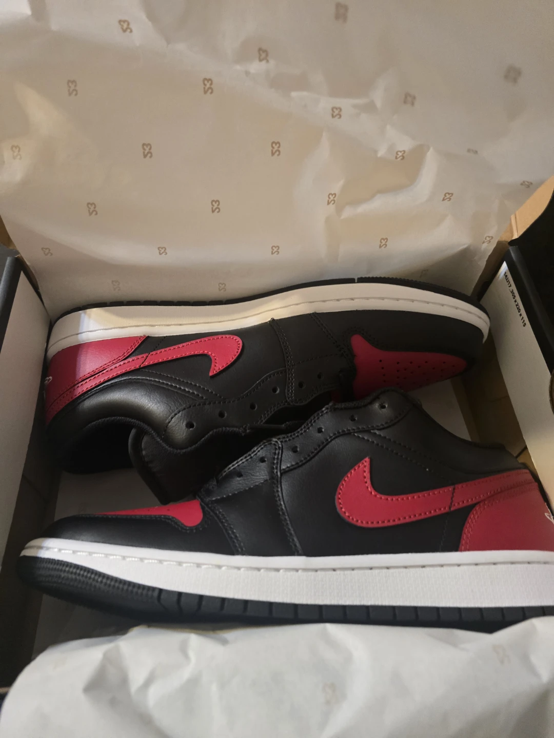 Air Jordan 1 Low Black Red Shoes - photo 5