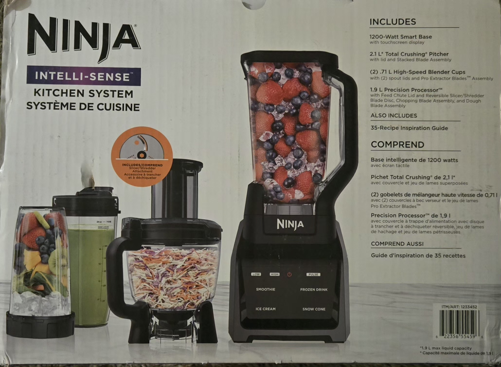 Ninja Intelli-Sense Kitchen System Blender Food Processor - photo 4
