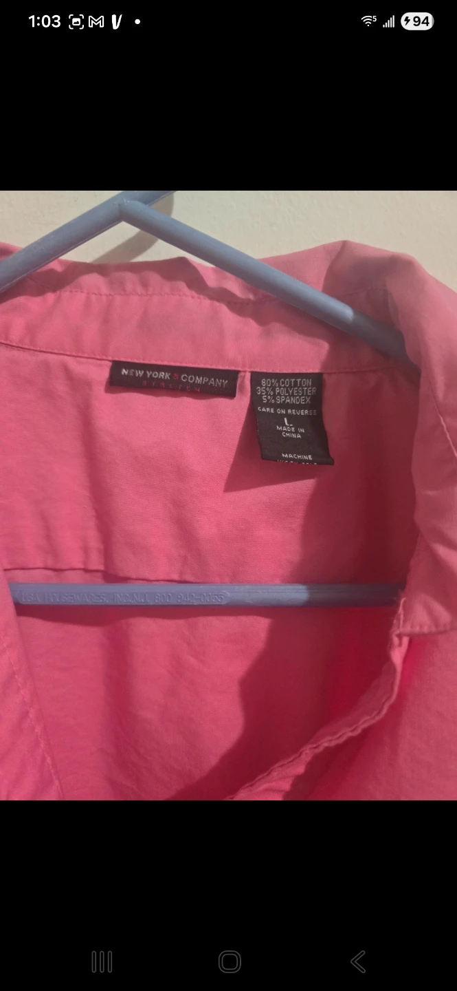 New York & Company Pink Blouse iSize L - photo 5