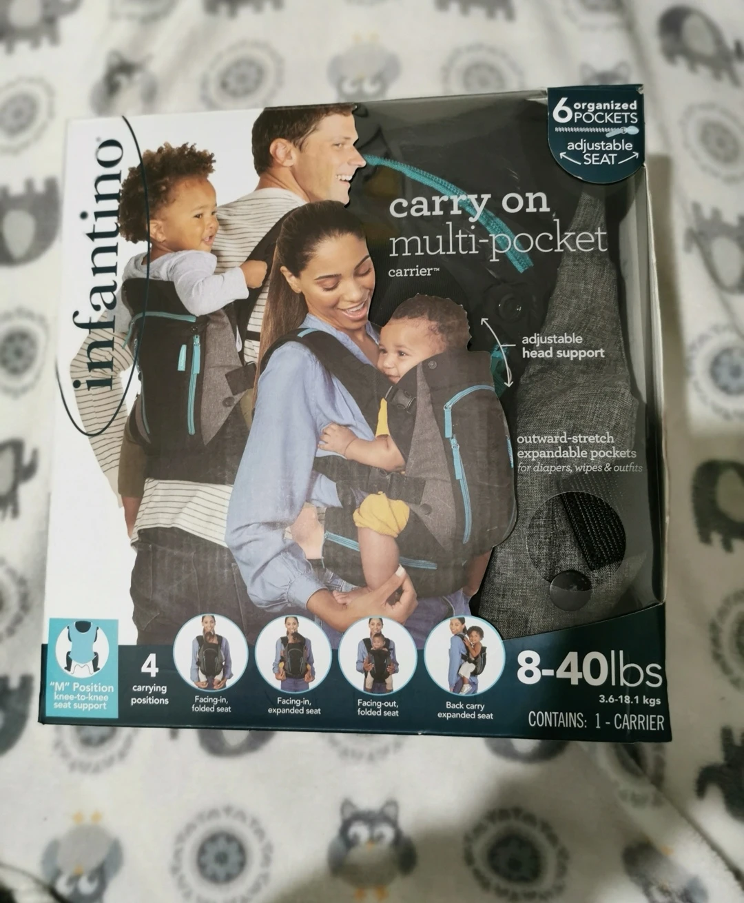 Infantino Carry On Multi-Pocket Carrier (8-40lbs)
