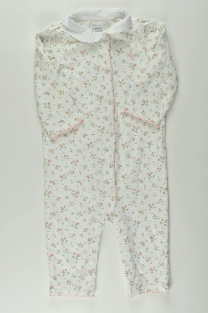 Ralph Lauren Baby Girls Floral Coverall Sleepsuit - photo 2