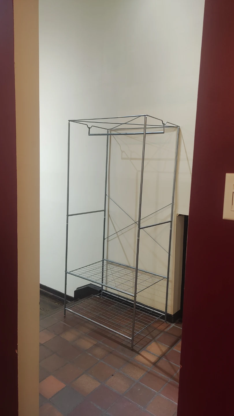 Metal Clothes Rack with Shelves Shelf - photo 2