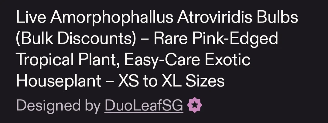 Amorphophallus Atroviridis Bulbs - Rare Tropical Plant✨️🌿 - photo 5