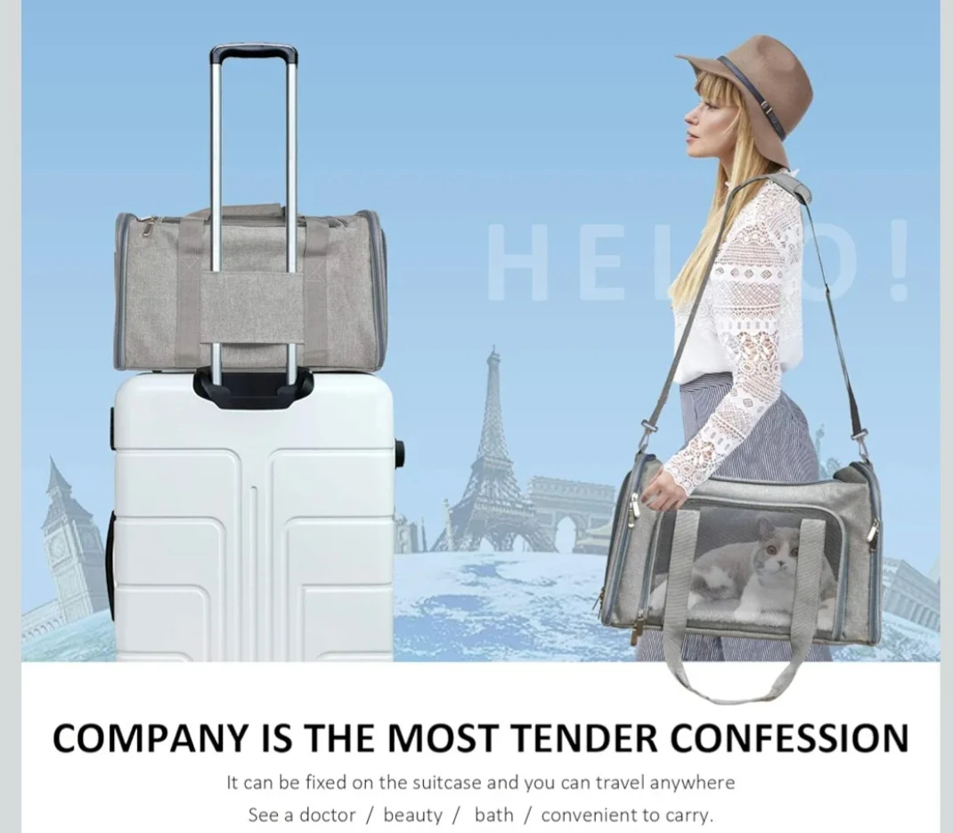 Comfortable Pet Carrier - Grey - photo 4