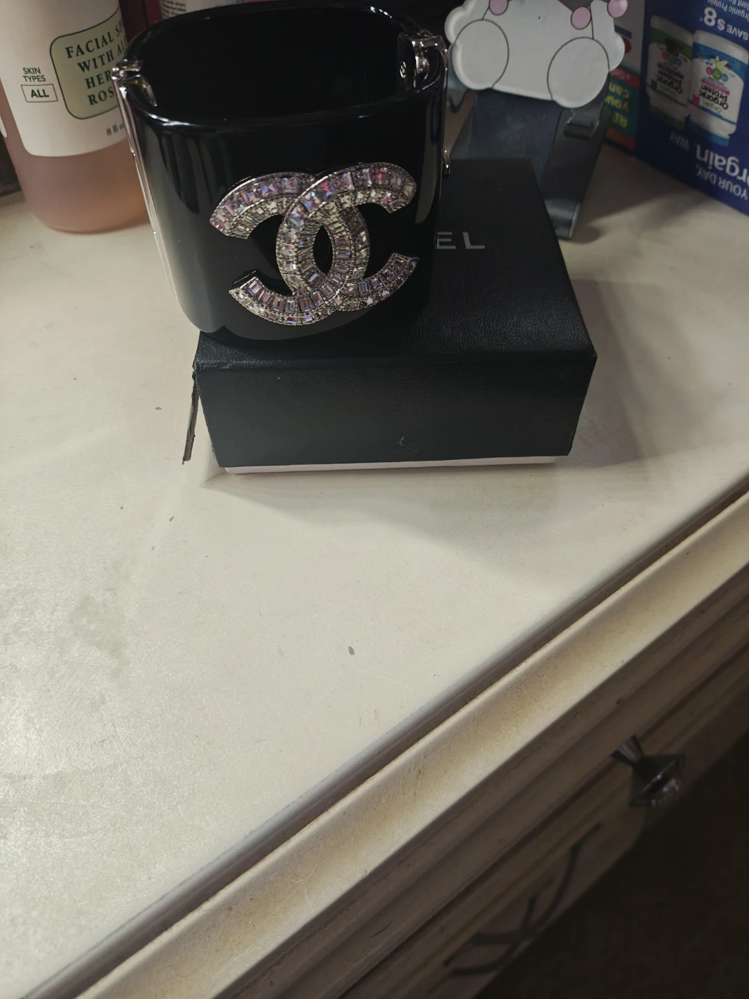 Chanel Black Cuff Bracelet  grade A