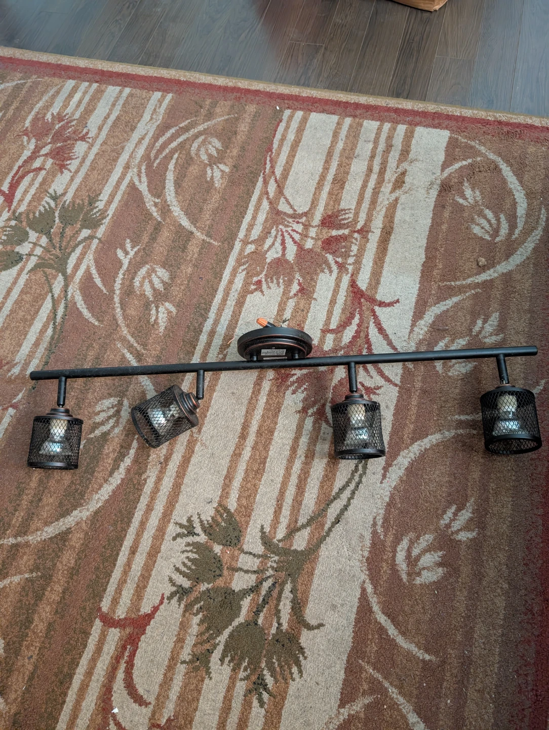 Black Metal 4-Light Track Lighting Fixture - photo 2