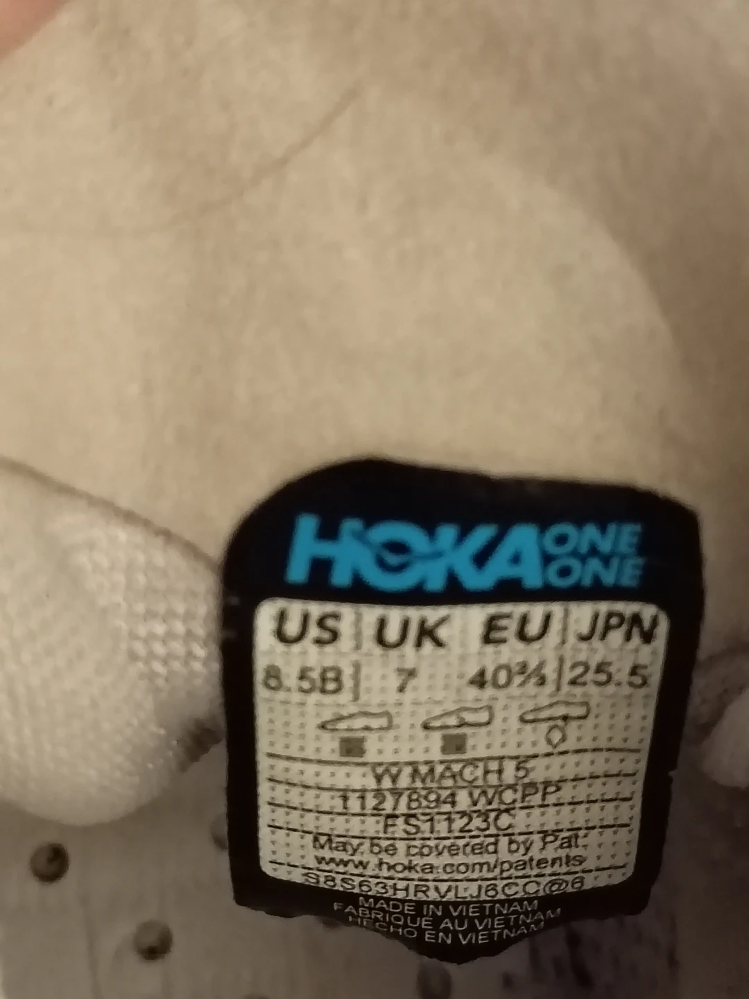 Hoka Mach 5 Women's Running Shoes Size 8.5 White/Tan - photo 2