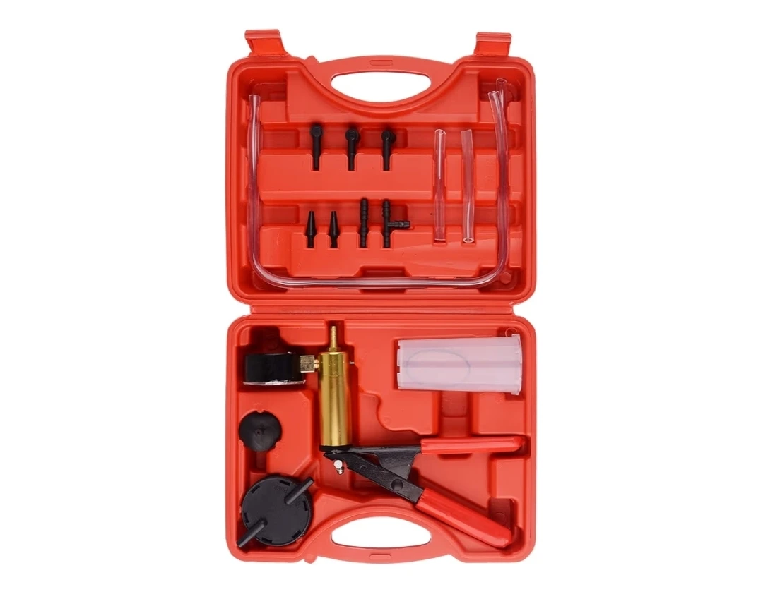 Hand Held Vacuum Pump Brake Bleeder Tester Kit, Gauge & Adapters - photo 4