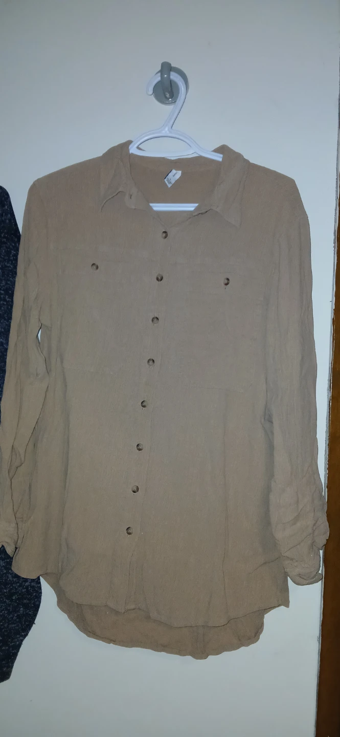 Gentle Fawn Beige Button-Up Shirt - Size S - photo 2