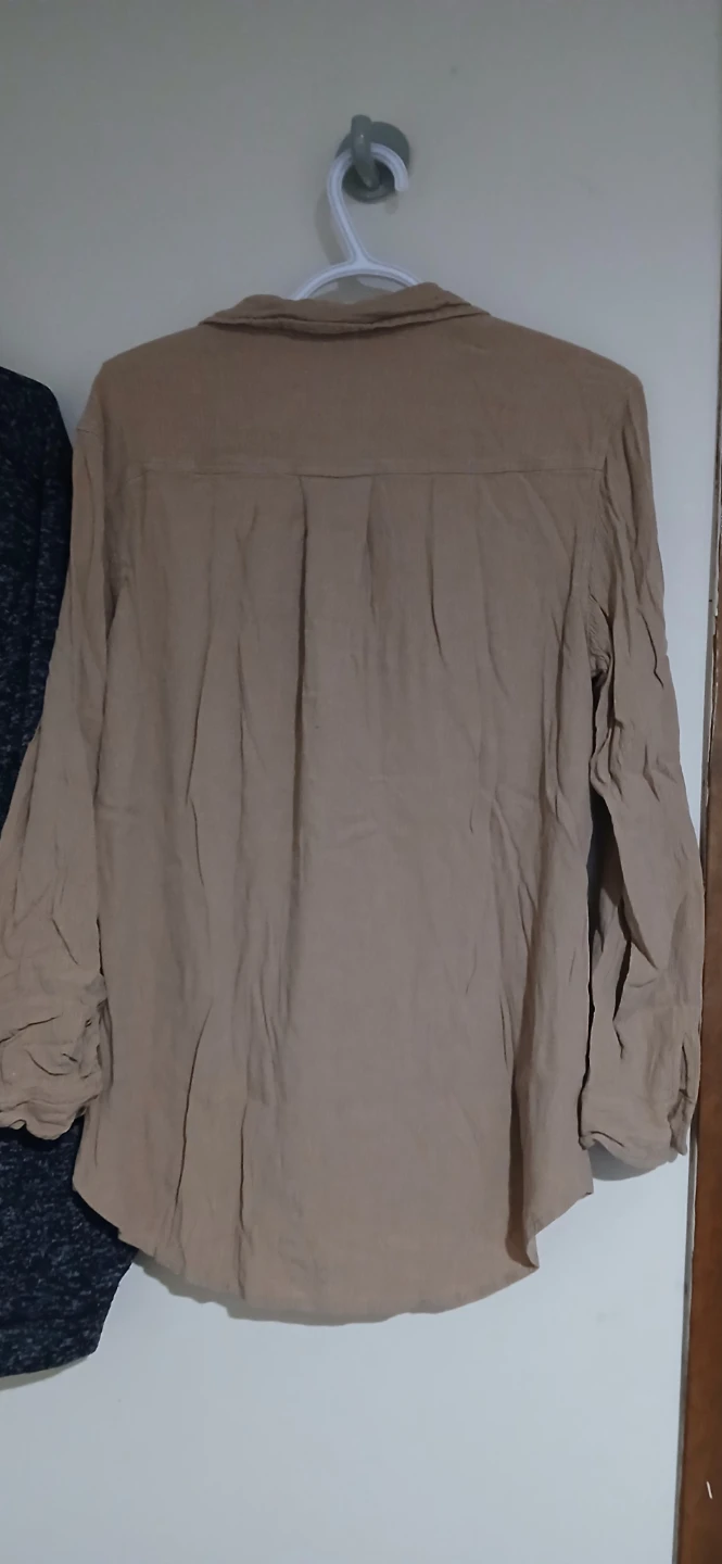 Gentle Fawn Beige Button-Up Shirt - Size S - photo 4