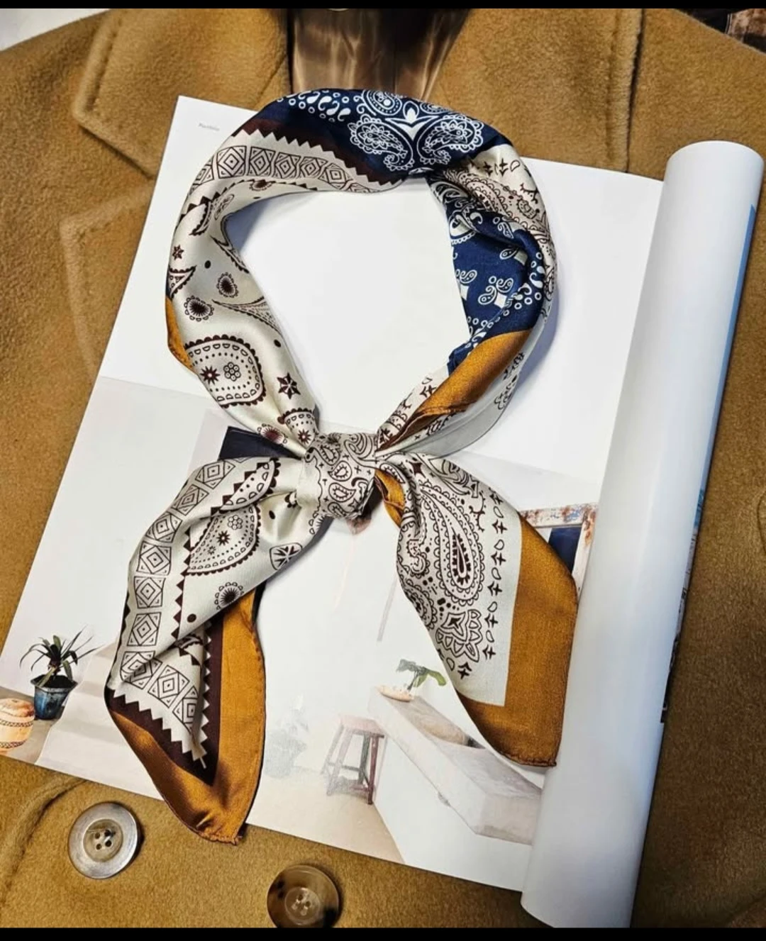 Brand NEW Square Satin Scarf Bandana 70*70cm - Perfect Valentine - photo 3