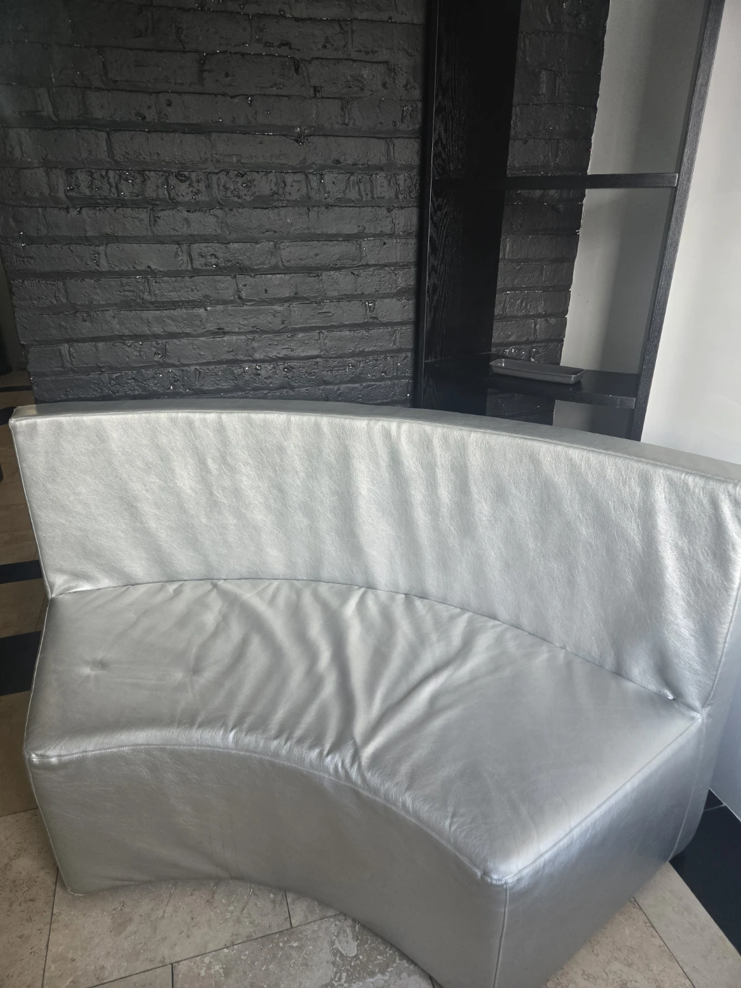 Silver Curved Bench - photo 4