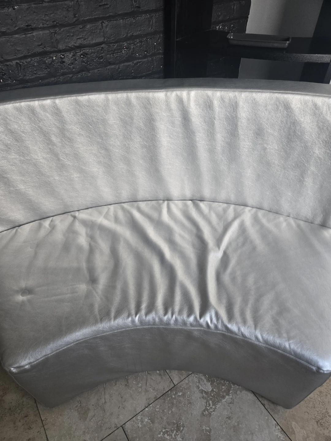 Silver Curved Bench - photo 5
