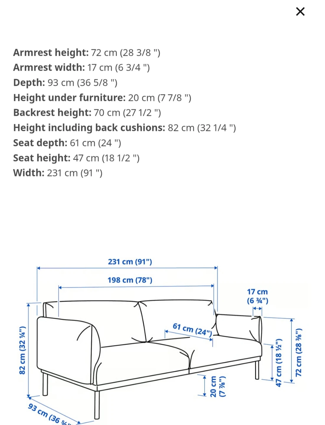 Ikea Applaryd Grey 3-Seater Sofa - photo 4
