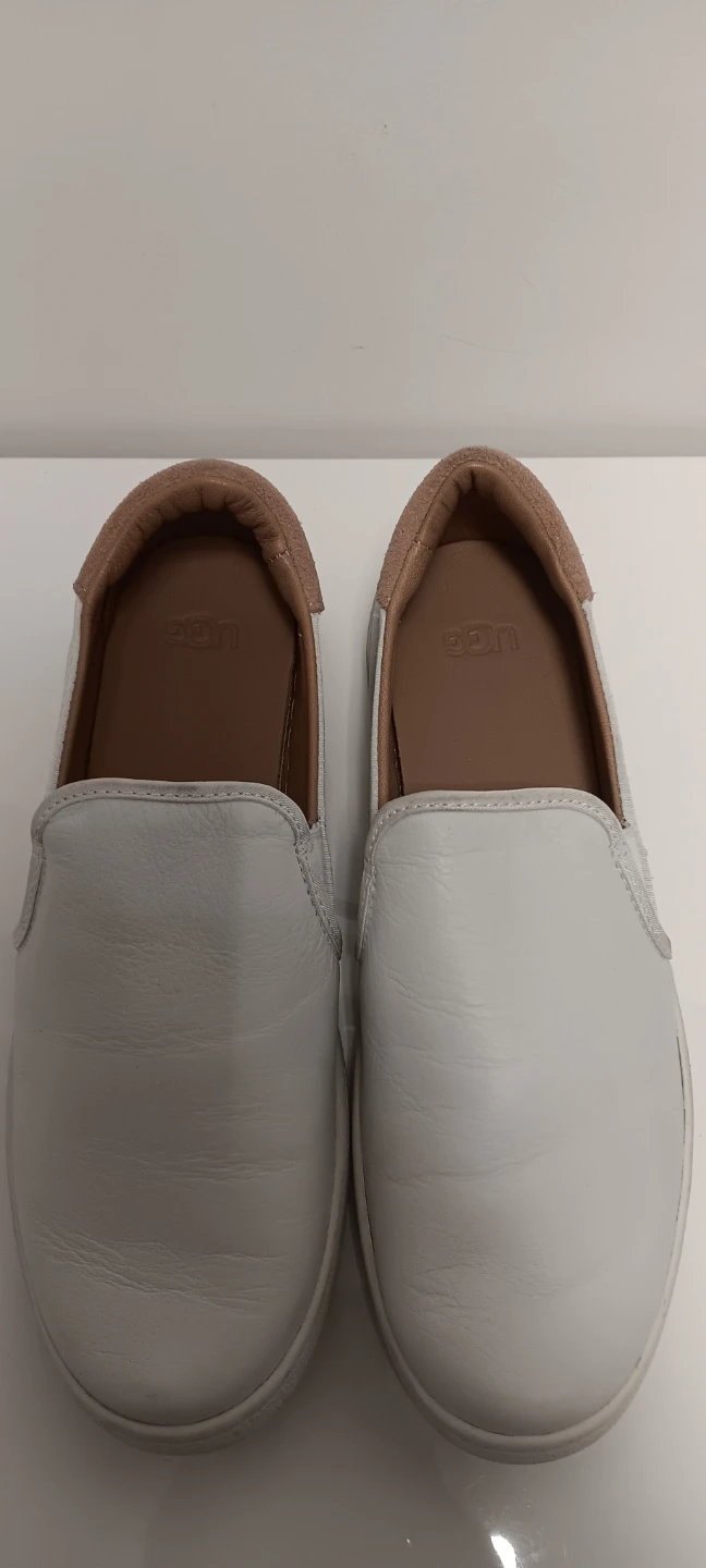 UGG Slip-On Shoes White Leather Women's - photo 2