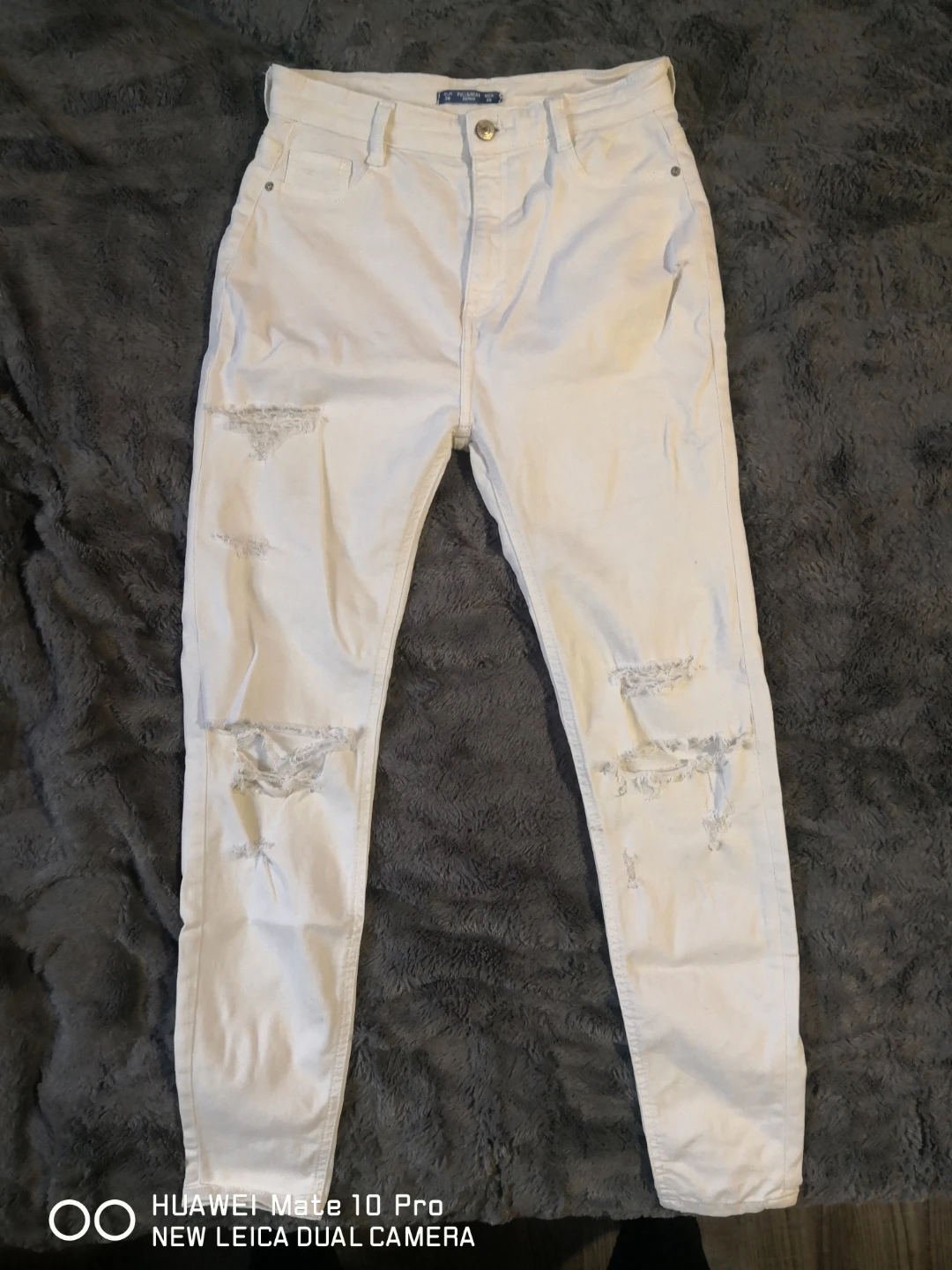 Pull&Bear Denim Jeans, White, EUR 36 - photo 2