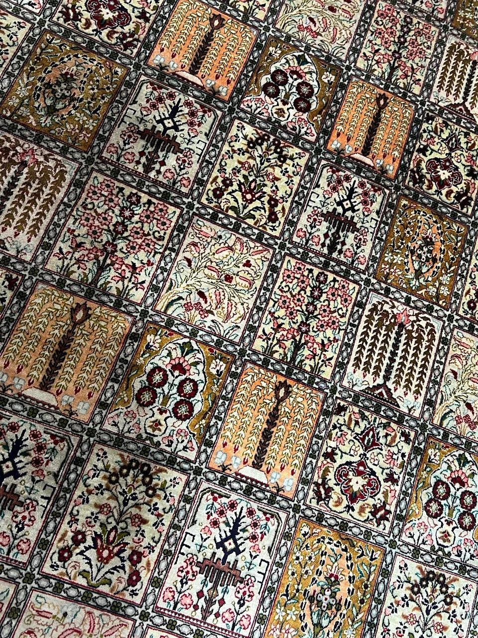Iranian Handmade Silk Carpet. - photo 4
