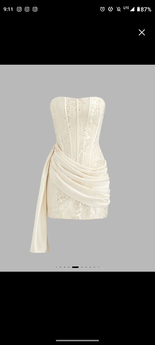 sequin corset draped mini dress - photo 2