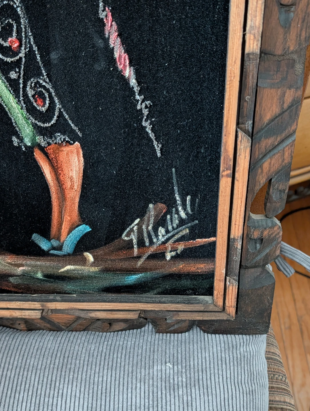 Vintage Velvet Painting of Matador - photo 5