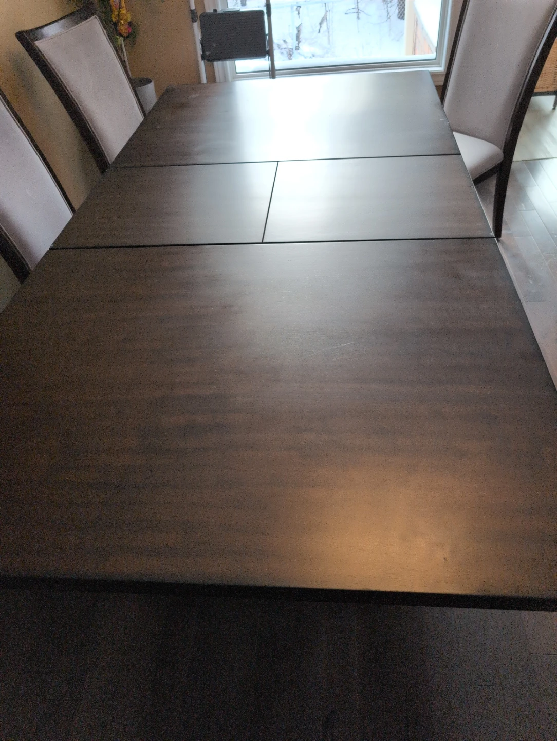 Dark Wood Dining Table with 6 Chairs - photo 2