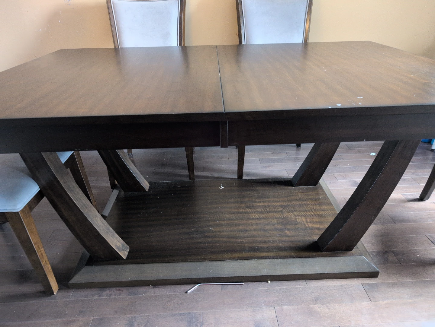 Dark Wood Dining Table with 6 Chairs - photo 4