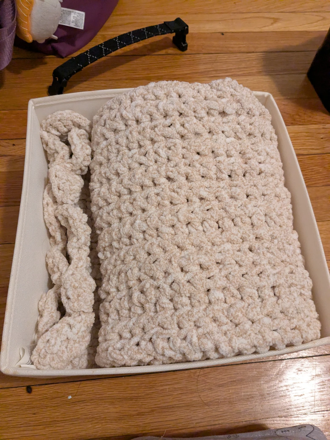 Cozy Crocheted baby blanket- Beige