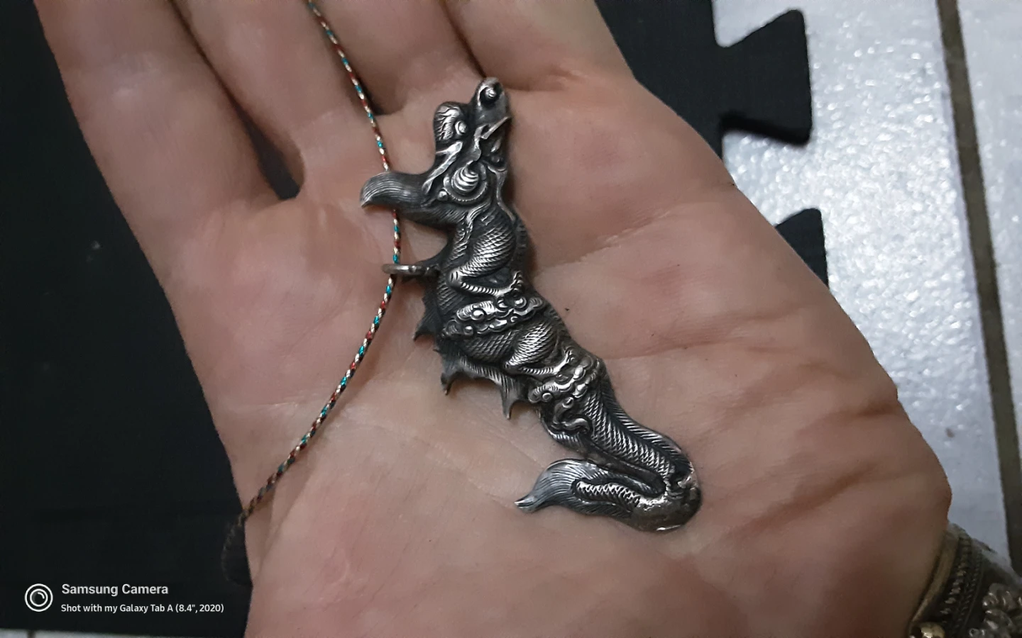 Dragon Pendant Necklace, 925 Silver - photo 2