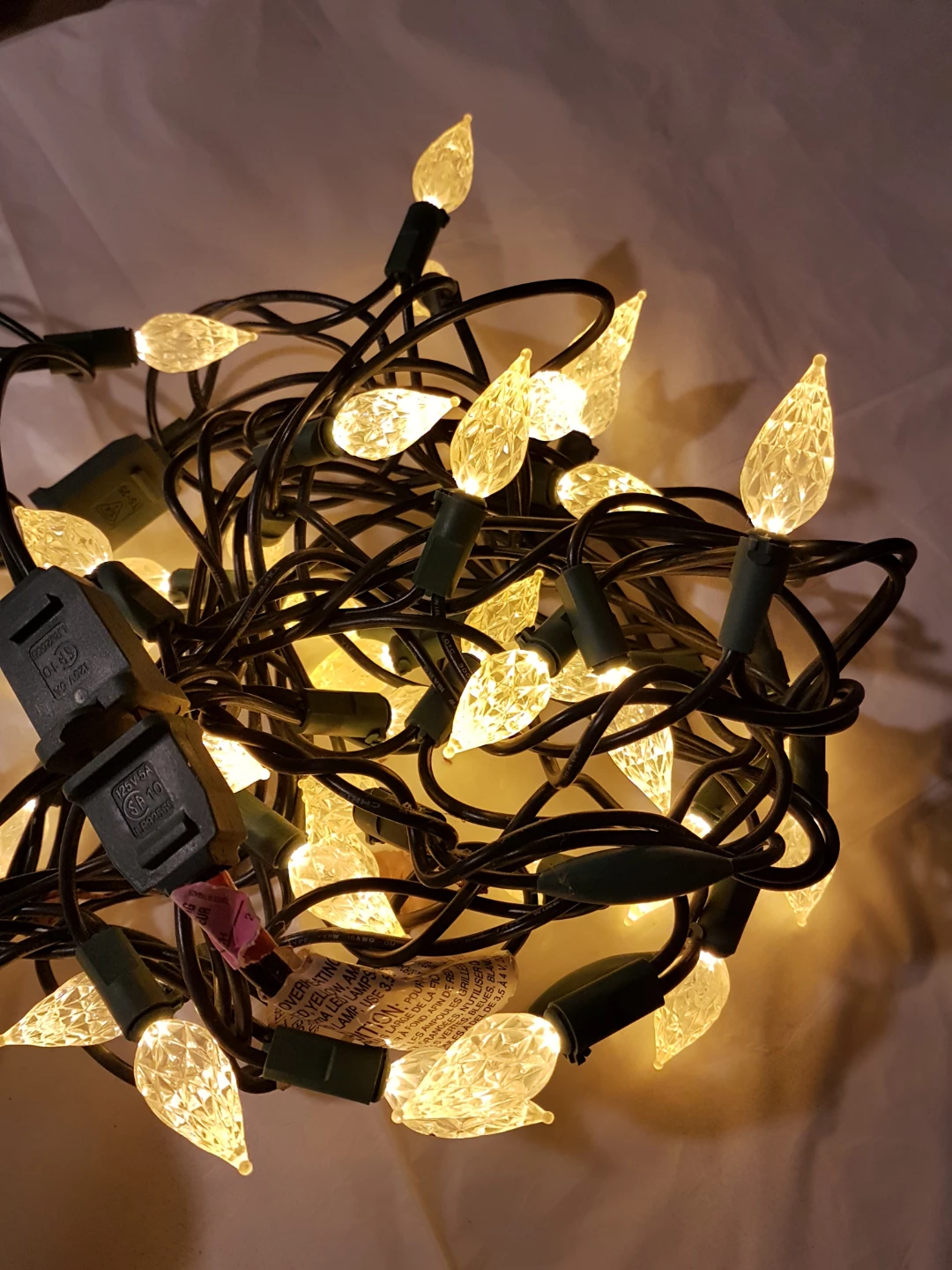 Two String Lights - Clear Flame Tip Bulbs - photo 3