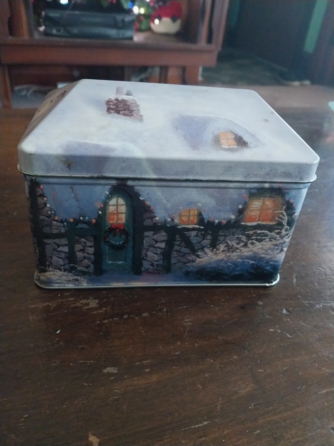 Vintage Christmas Tin Box