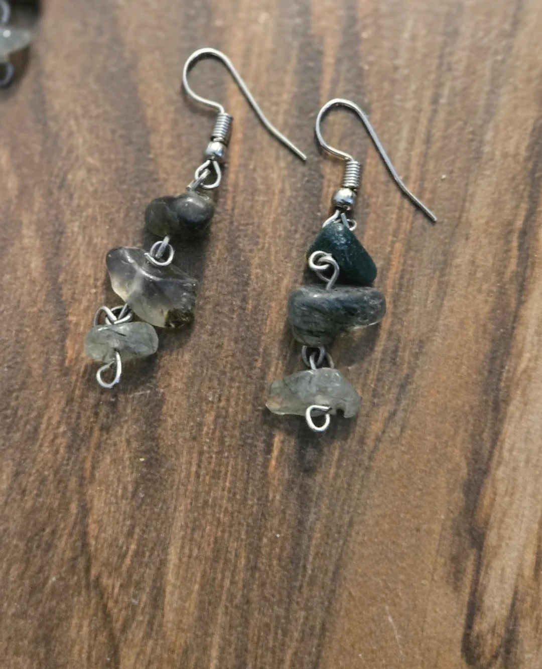 Handmade Stone Dangle Earrings