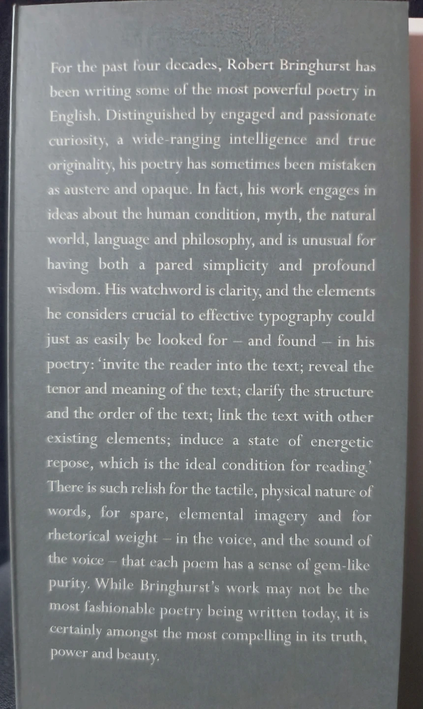 Robert Bringhurst: Selected Poems - photo 3