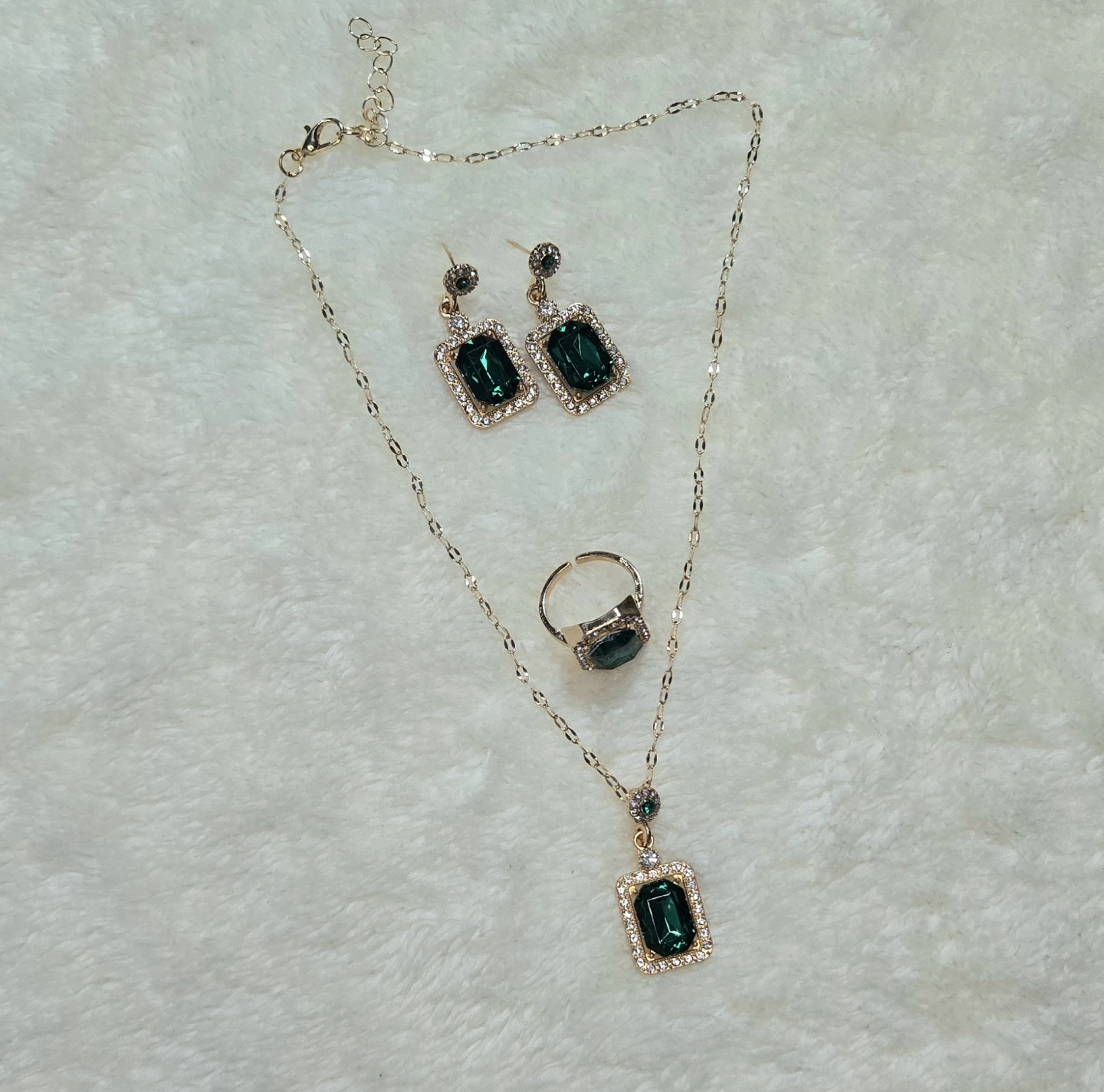 3-Piece Jewelry Set (Necklace, Earrings & Ring) – $10