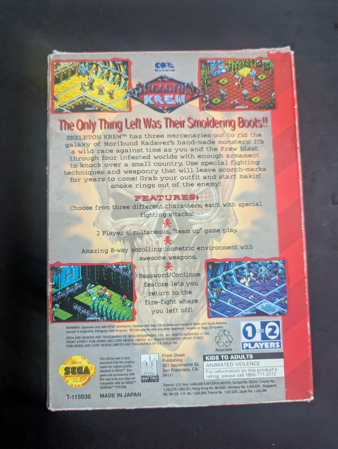 Skeleton Krew Sega Genesis Game - photo 2