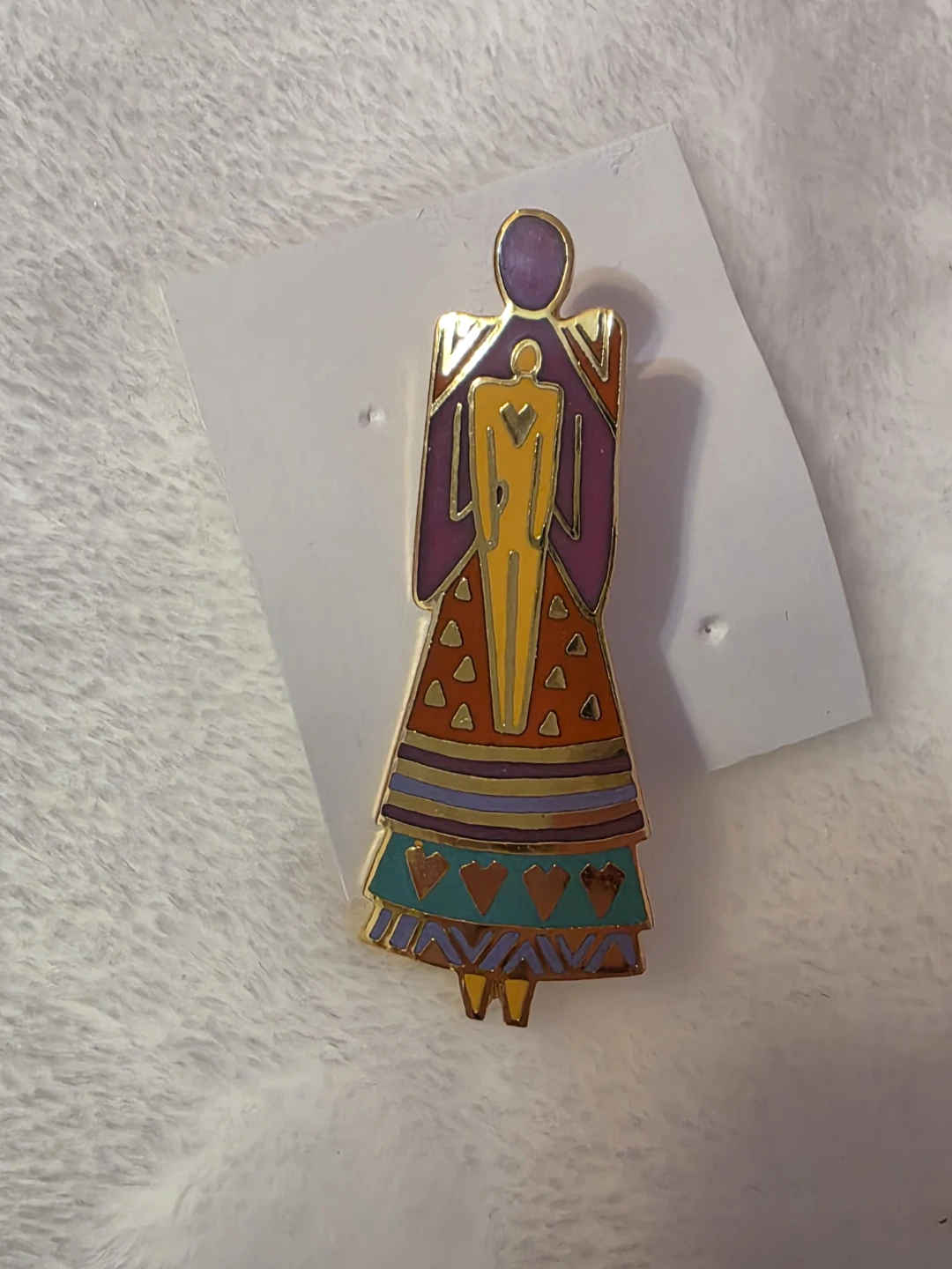 Mother and Child Enamel Pin Brooch Laurel Burch 80'