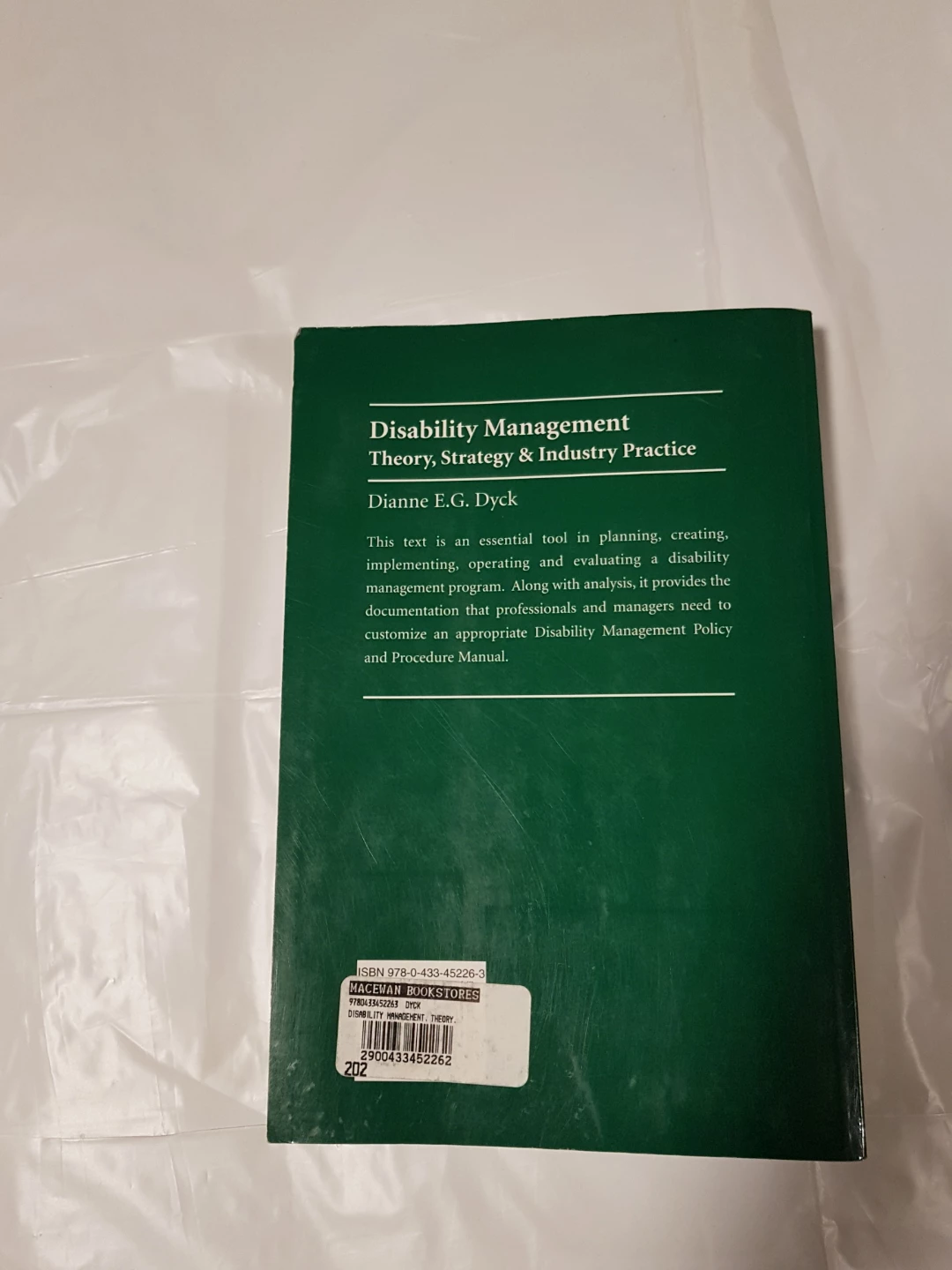 Disability Management: Theory, Strategy & Industry Practice Book - photo 2