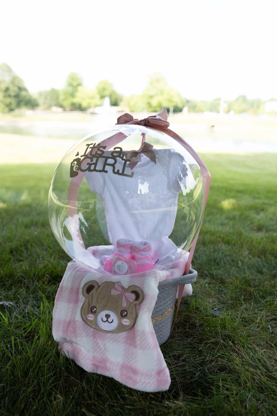Baby Girl Gift Set - Onesie, Socks, Blanket, Pacifier