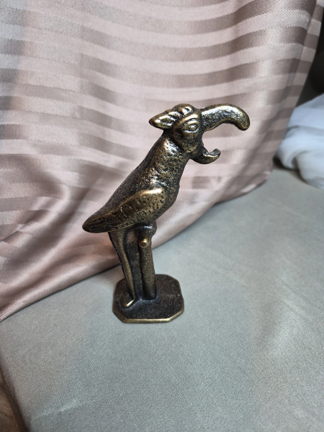 Solid Vintage Brass Parrot Bottle Opener On Perch 5" Tall - photo 4