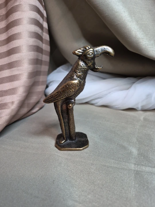 Solid Vintage Brass Parrot Bottle Opener On Perch 5" Tall - photo 5