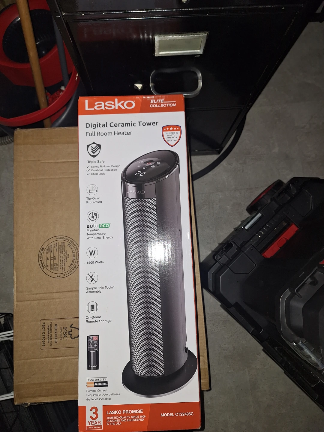 Lasko 22" Ceramic Heater Digital & Remote