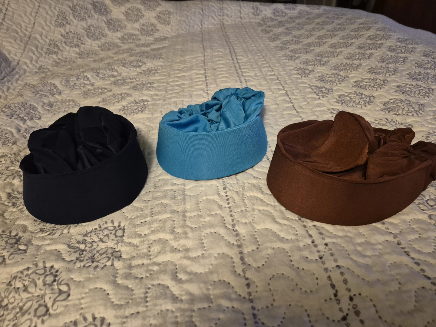 Under Hijab Bonnet Caps - Beige & Blue - photo 3