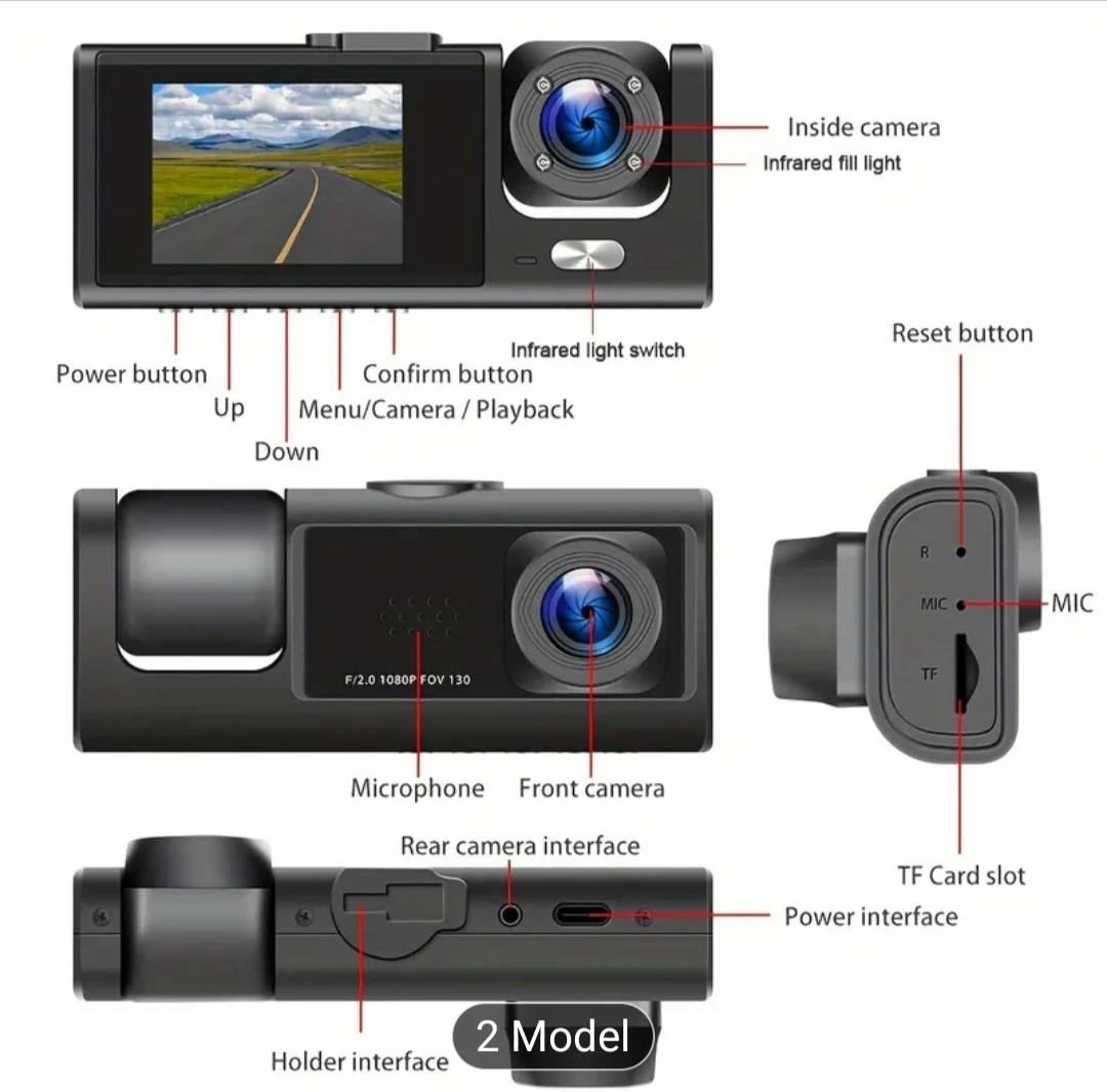 Dual Dash Cam - Front and Inside Camera - photo 5