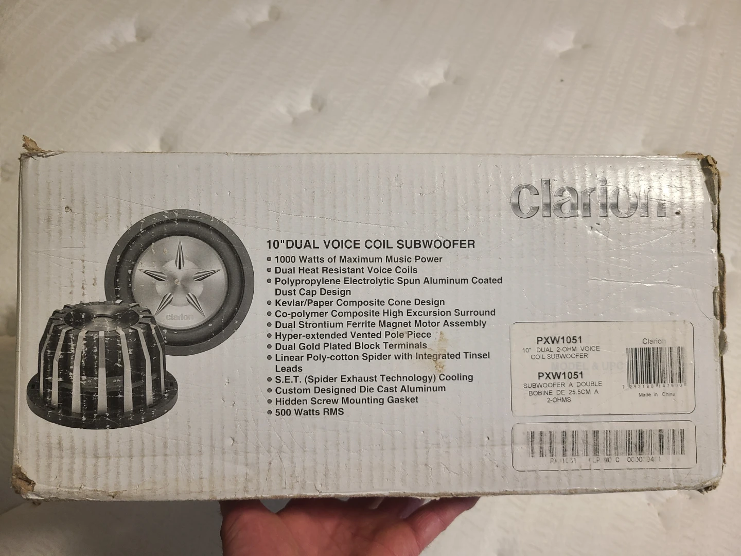 Clarion 10" Dual Voice Coil Subwoofer PxW1051 - photo 5