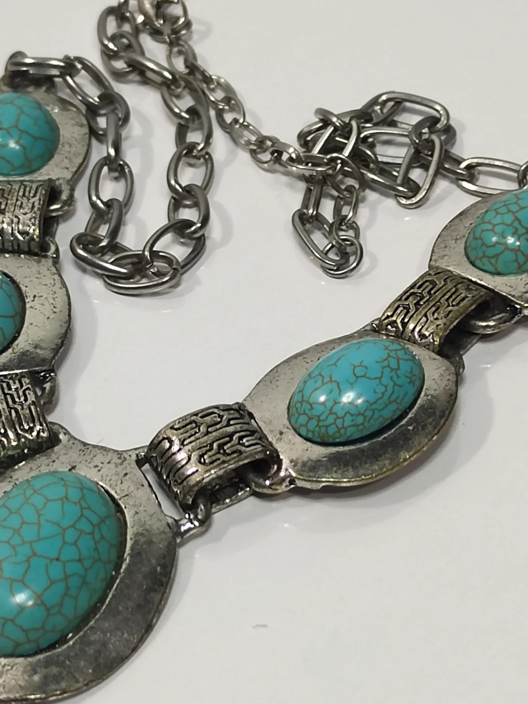 Turquoise Stone Statement Necklace - photo 2
