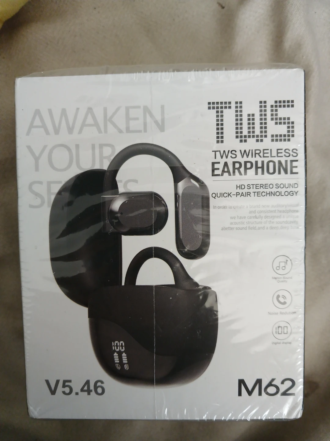 TWS Wireless Earphones M62 Black