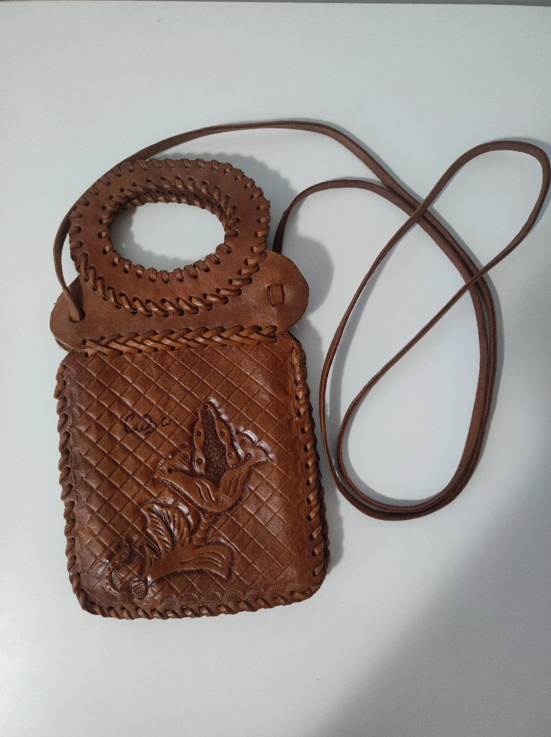 Brown Leather Handmade Shoulder Bag