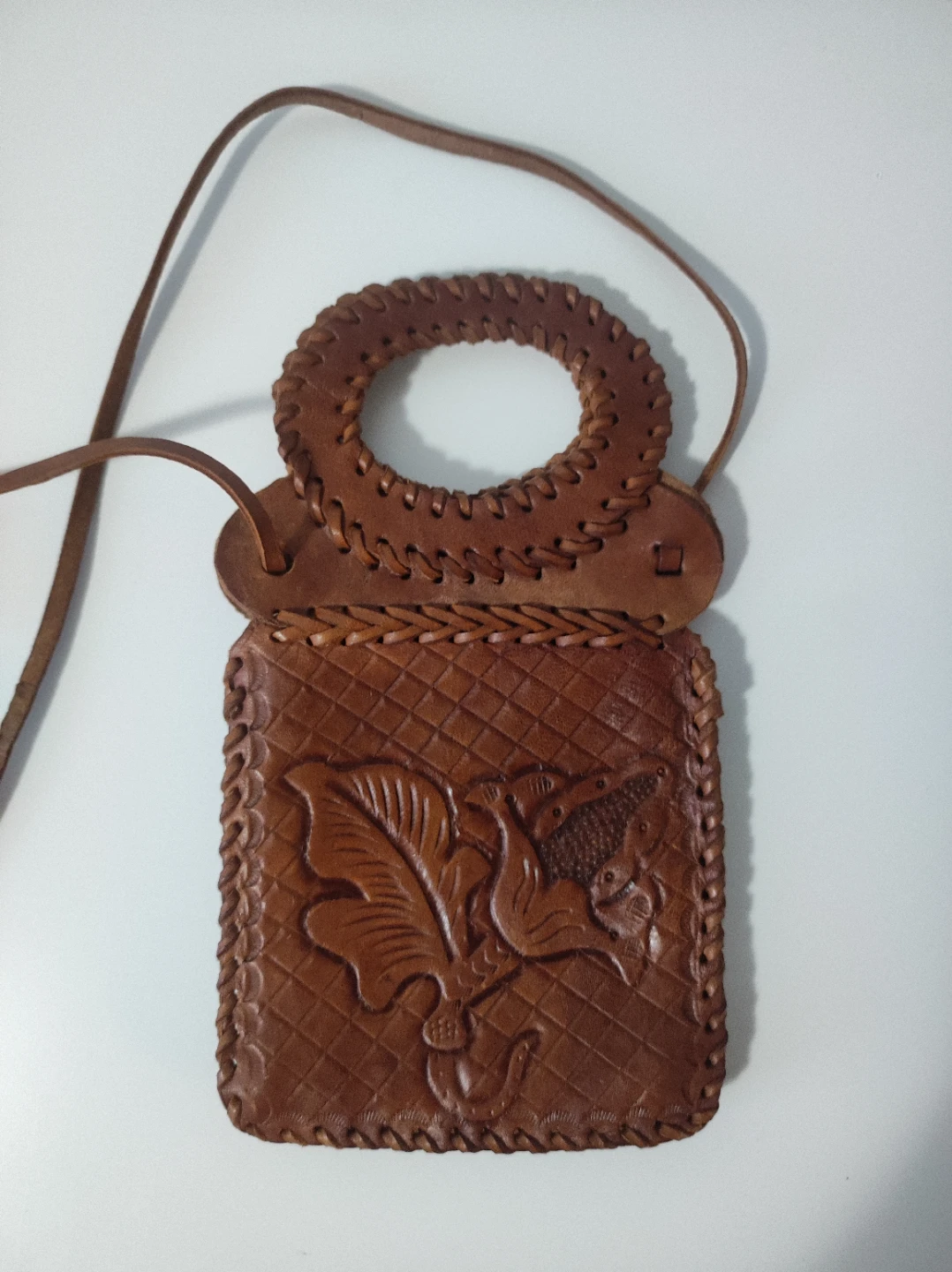 Brown Leather Handmade Shoulder Bag - photo 2