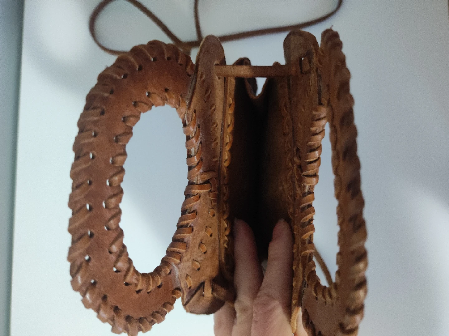 Brown Leather Handmade Shoulder Bag - photo 3